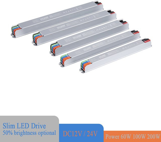CENFAYA Dimmbarer LED-Treiber Ultradünner Transformator 60 W, DC 12 V/24 V, AC 220-230 V - Bild 1