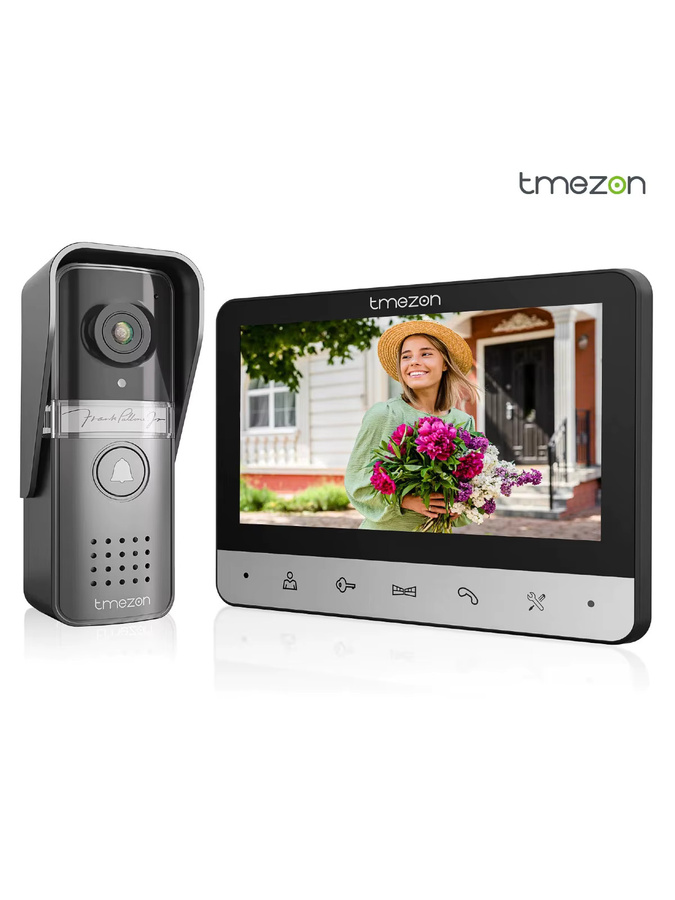 TMEZON 4-Draht-Video-Türsprechanlage mit 7-Zoll-Monitor, Nachtsicht und Fernentriegelung - Bild 4