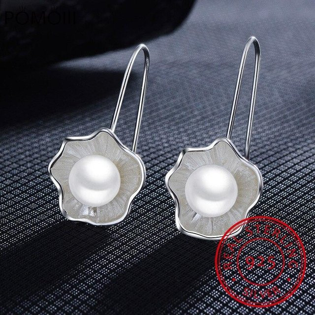 Ohrringe 925 Silber, Perle, Kristall, Zirkonia, Damen - Bild 1