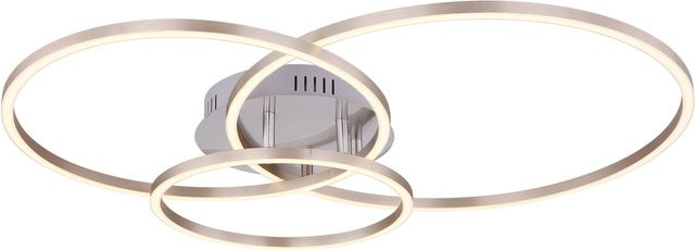 Globo LED-Deckenleuchte Munni in Nickel matt und Weiß, rund und modern - Bild 2