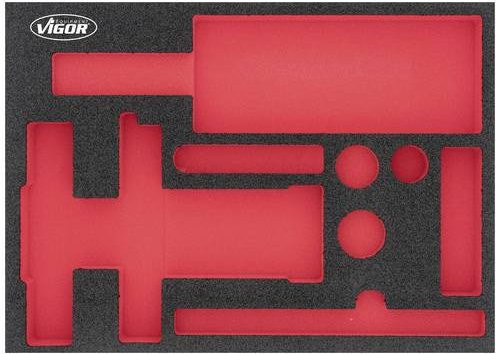 Vigour Weichschaumeinlage V7265-L Rot, B/T/H: 28,2 x 39,3 x 3,5 cm - Bild 1