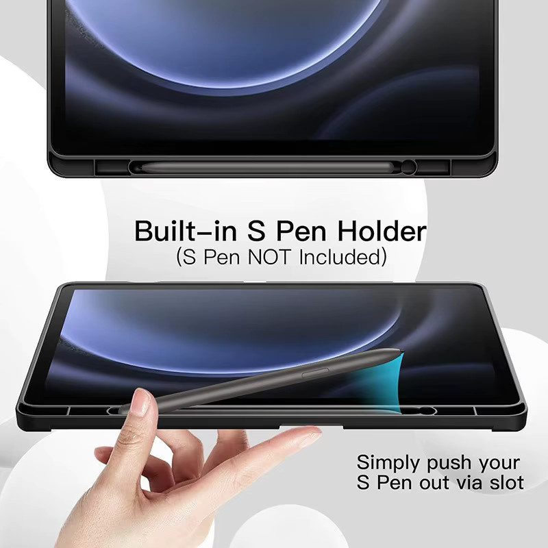 Samsung Tablet Hülle in Schwarz und Grün für Galaxy Tab S10 S9 S8 S7 S6 Lite S9 FE S10 FE A9 Plus A11 Plus und S7 S8 S9 S10 Plus FE 12,4" sowie S7 S8 S9 S10 Plus FE 10,9" und S6 Lite 10,4" Cover - Bild 3