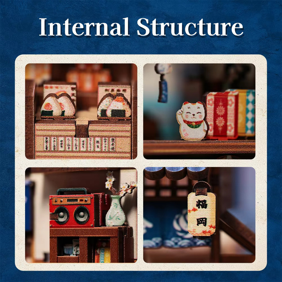 CUTEBEE Book Nook Kit, DIY Holzpuppenhaus Miniaturmodell, Holz - Bild 3