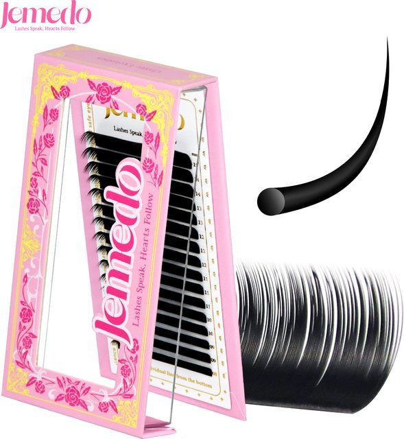 JEMEDO Einzelwimpernverlängerungen, 16 Reihen, B/C/D Curl, Unisex - Bild 1