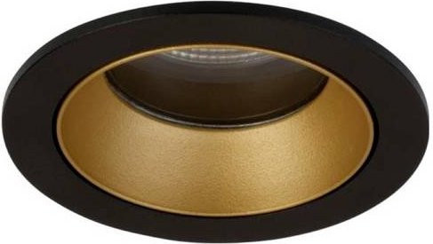 Brumberg LED-Einbauleuchte 12035853DW, rund, dimmbar, Schwarz/Gold/Messing, IP44 - Bild 1