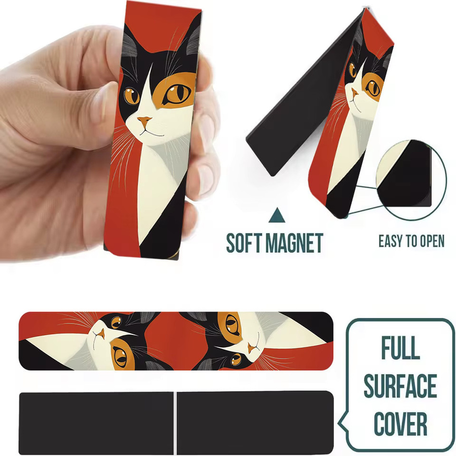 Bview Art 5 Magnetisches Lesezeichen-Set mit Katzen-Design in Mehrfarbig - Bild 5