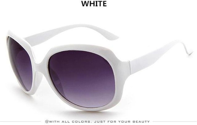 Übergroße Sonnenbrille Butterfly, Vollrand, Damen, weiß - Bild 1