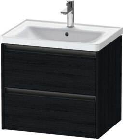 Duravit Waschtischunterschrank Ketho.2 in Weiß mit 2 Schubladen, wandhängend, B/T: 63,4 x 45,5 cm - Bild 1
