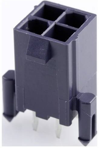 Molex Einbau-Buchsenleiste Standard 172447-0004 in Schwarz aus Kunststoff - Bild 1