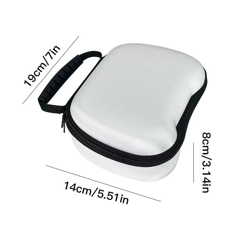 QUERPXAF Hartschalen-Reisetasche für PS5, Xbox Series X/S und Nintendo Switch Controller, stoßfeste EVA-Tasche in Weiß - Bild 1