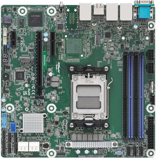 ASRock Rack B650D4U Motherboard micro ATX mit AMD B650E Chipsatz, Socket AM5, DDR5, Gigabit LAN, USB-C und Onboard-Grafik - Bild 1