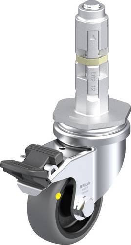 Blickle Lenkrolle LRA-TPA 50G-FI-ELS-E02 mit Feststeller, Rad-Durchmesser: 50 mm, Tragfähigkeit: 30 kg, Farbe: Grau/Schwarz/Silber - Bild 1