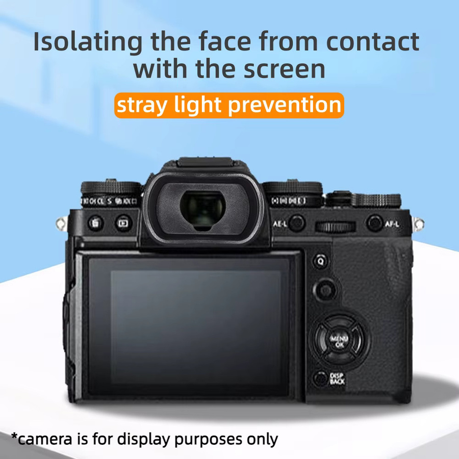 Fujifilm EC-XT L Augenmuschel-Sichtschutz aus weichem Gummi in Schwarz für Fuji XT1 XT2 XT3 XT4 XH1 GFX-50S GFX100 - Bild 2
