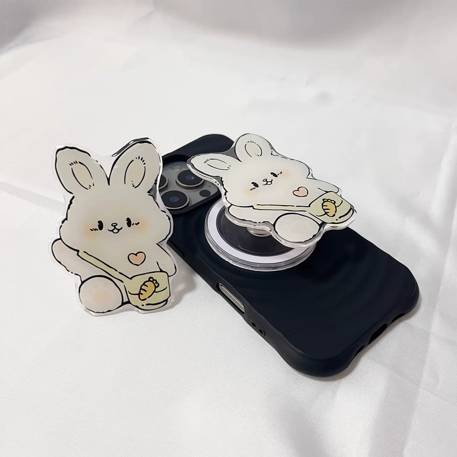 Niedriger Hasen Handyhalter Griptok für iPhone 17 Pro Max in Weiß - Bild 2