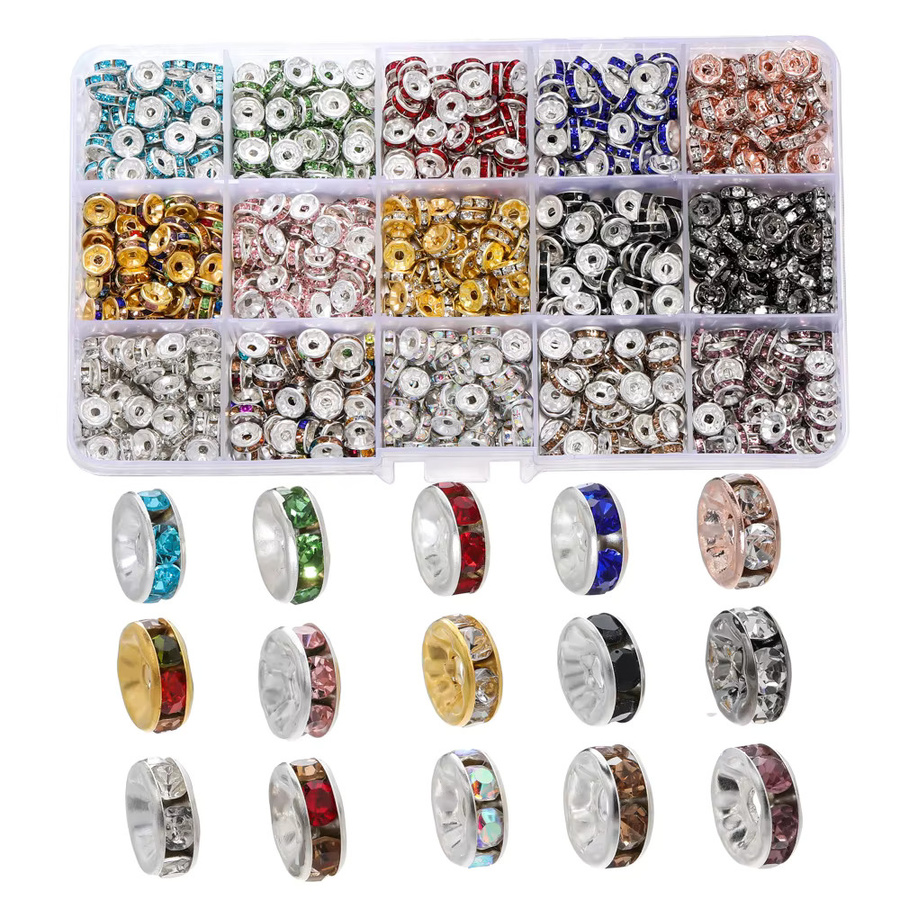 YouYoungDifferent Strass Rondelle Kristall Perlen, 6mm, 8mm, Unisex - Bild 3