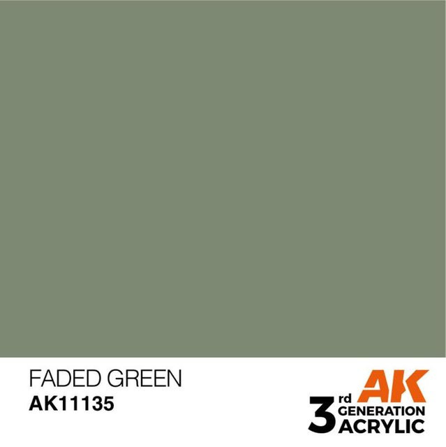 AK Interactive Faded Green, Grün, 17ml - Bild 1
