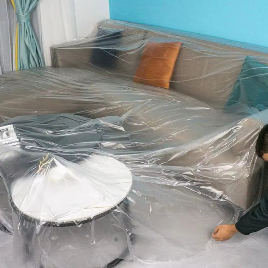 Transparente Kunststofffolie als Kfz-Abdeckband und Malerfolie für Auto, Möbel und Böden, 1 Rolle - Bild 2