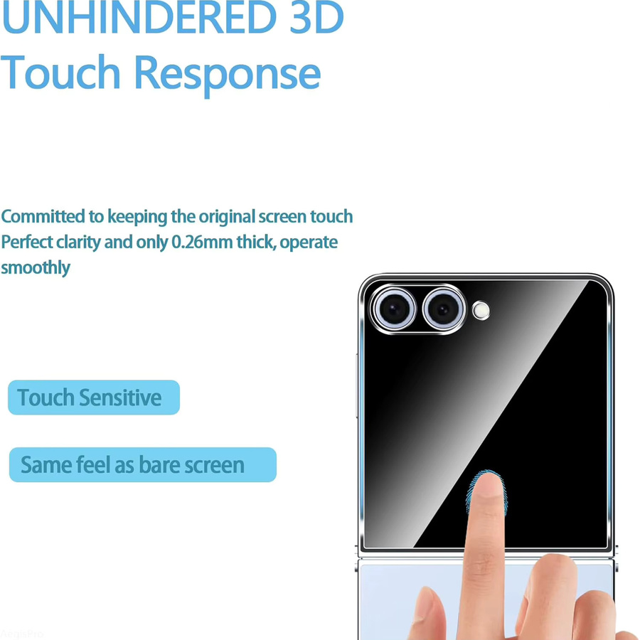 Samsung Hydrogel-Displayschutzfolie und Kameraobjektivfolie für Z Flip 7, Z Flip 6 und Z Flip 5, transparent, kratzfest mit vollständigem Schutz - Bild 1