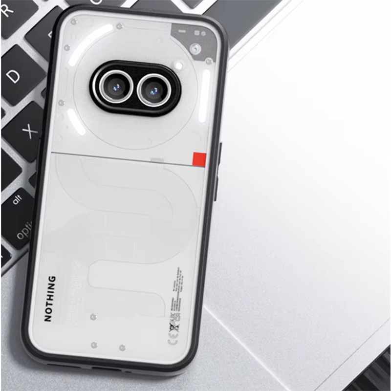 Stoßfeste Schutzhülle für Nothing Phone 2a in Transparent, Hardcase Cover aus PC und TPU mit Edge-Schutz - Bild 3