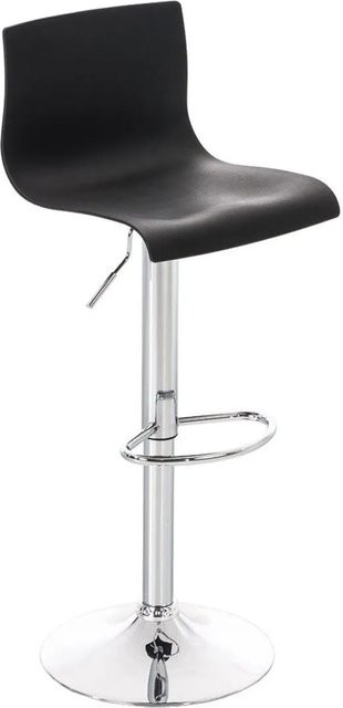 CLP Barhocker Hover in Schwarz mit Chromoptik aus Kunststoff und Metall, drehbar 360 Grad - Bild 1