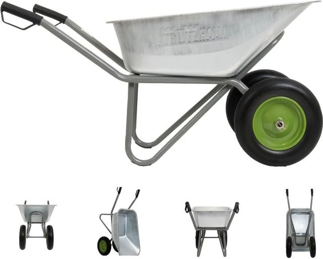TRUTZHOLM Schubkarre Zweiradkarre mit 2 PU-Rädern, 150 l Volumen und 150 kg Traglast - Bild 1