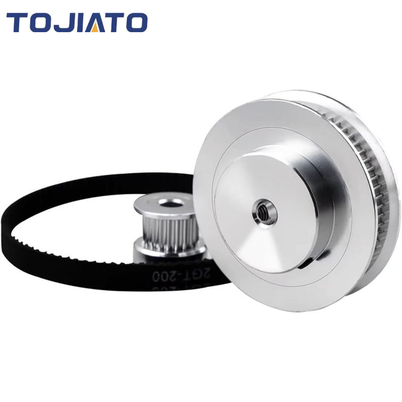 Tojiato GT2 Synchronriemensatz mit 60 und 20 Zähnen, 1:3 Untersetzungsverhältnis, Bandbreite: 6 mm, Farbe: Silber - Bild 3