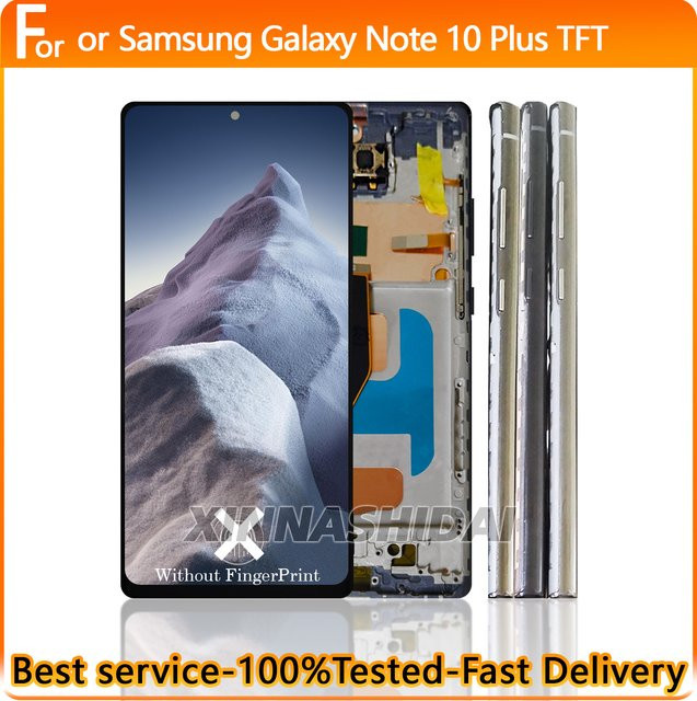 Samsung Galaxy Note 10 Plus Ersatz LCD-Display mit Touchscreen-Digitizer in Silber - Bild 1