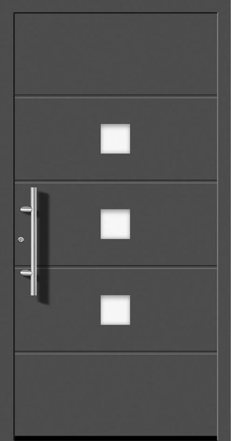 Aluminium-Haustür Splendoor Moderno M380/B in Anthrazit Metallic, Anschlag Links, B: 110 cm, H: 210 cm - Bild 1