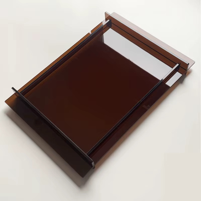 ZJMZYM Luxus Acryl-Tablett Transparent Rechteckig zur Aufbewahrung von Getränken, Obst, Schmuck oder Parfüm - Bild 3