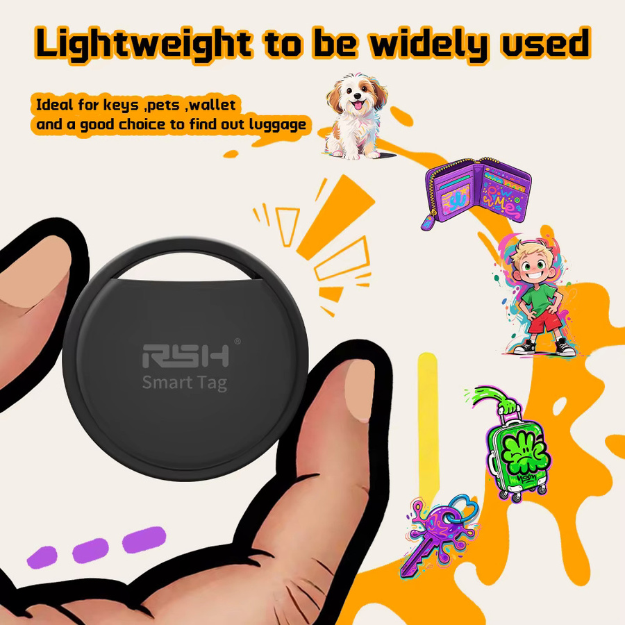 RSH Smart Android GPS Tracker in Schwarz für Google Find My Device zur Anti-Verlust-Verfolgung von Haustieren, Fahrrädern und Wertsachen - Bild 5