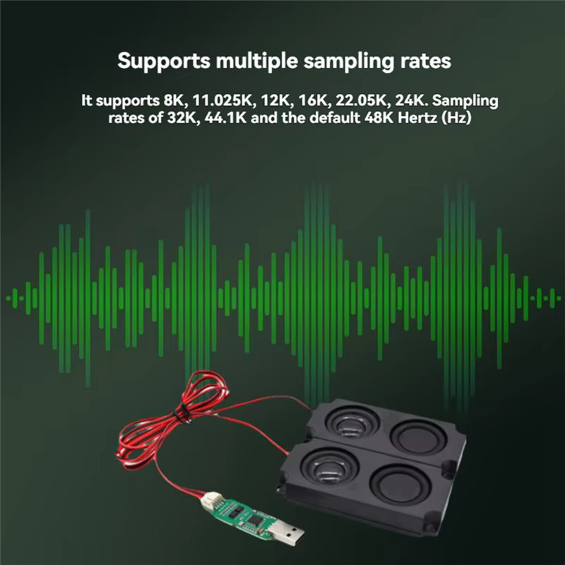 ABNR USB-zu-Audio-Modul mit Lautsprecher für Raspberry Pi und Jetson Nano, Plug-and-Play zur Wiedergabe und Aufnahme - Bild 2