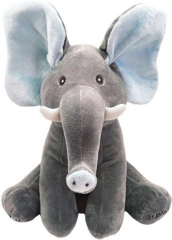 Talos Toys Peekaboo Elefant Plüschtier, grau, mit beweglichen Ohren, interaktives Musik-Plüschtier - Bild 1