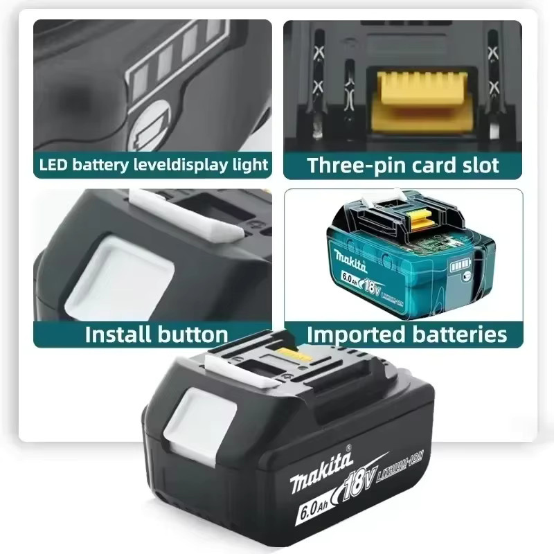 Makita Akku 18 V, 6,0 Ah für Elektrowerkzeuge, ersetzt BL1830B, BL1840B, BL1850B und BL1860B - Bild 4