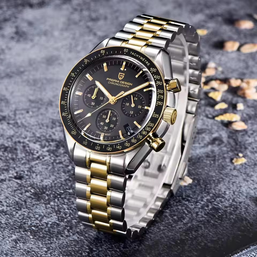 PAGANI DESIGN Chronograph, Quarz, Gold, Edelstahl, Herren - Bild 3