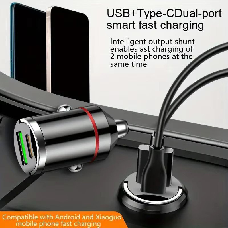 Mini-Auto-Ladegerät mit PD und USB-C für Schnellladung am Zigarettenanzünder - Bild 2