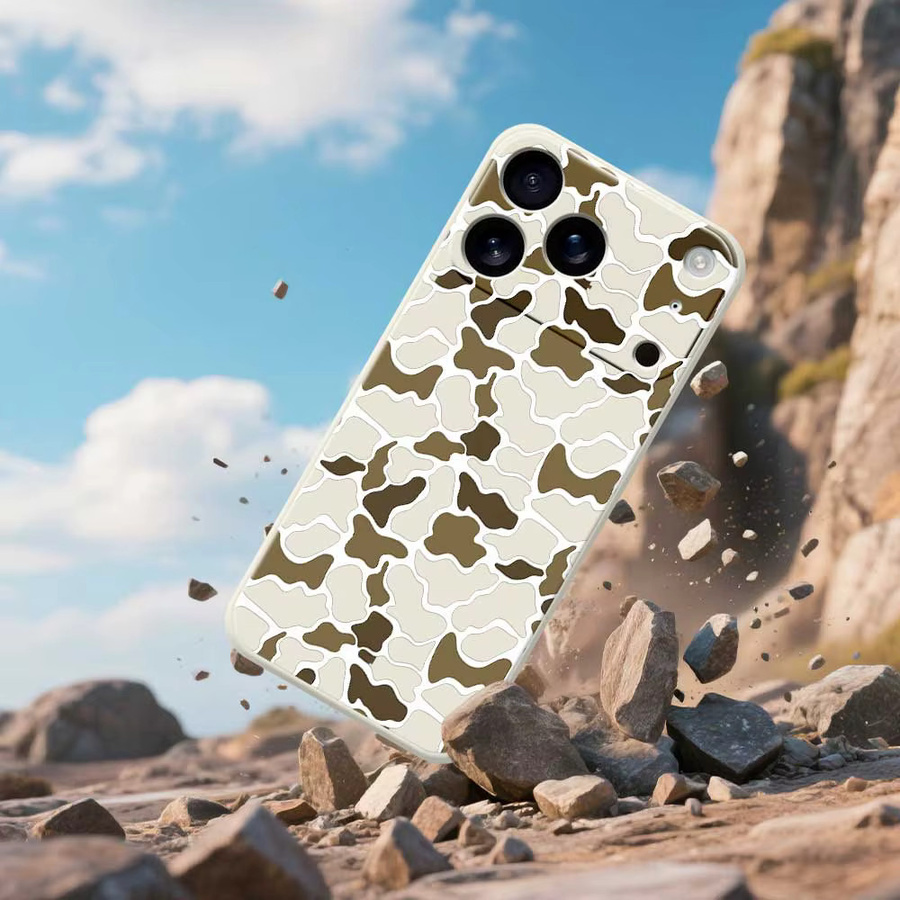 Silikon Handyhülle im Camouflage-Stil für iPhone 11 bis iPhone 17 Pro Max in Multicolour - Bild 2