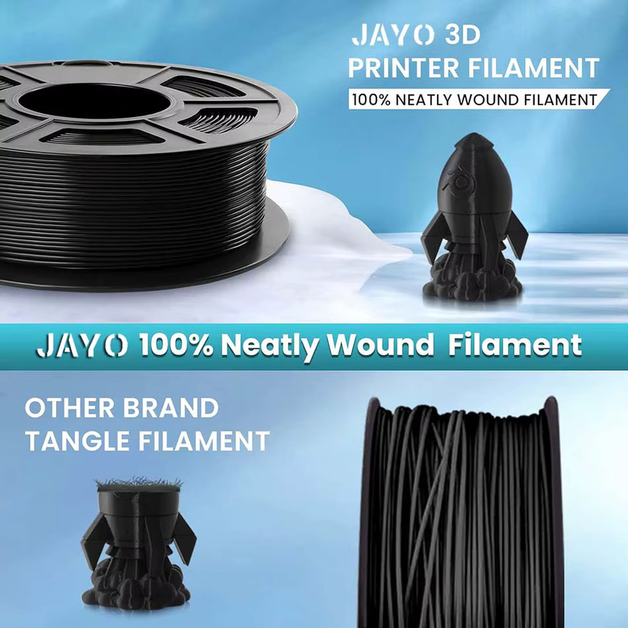 JAYO PETG 3D-Drucker-Filament Transparent, Durchmesser: 1,75 mm, Gewicht: 1,1 kg - Bild 3