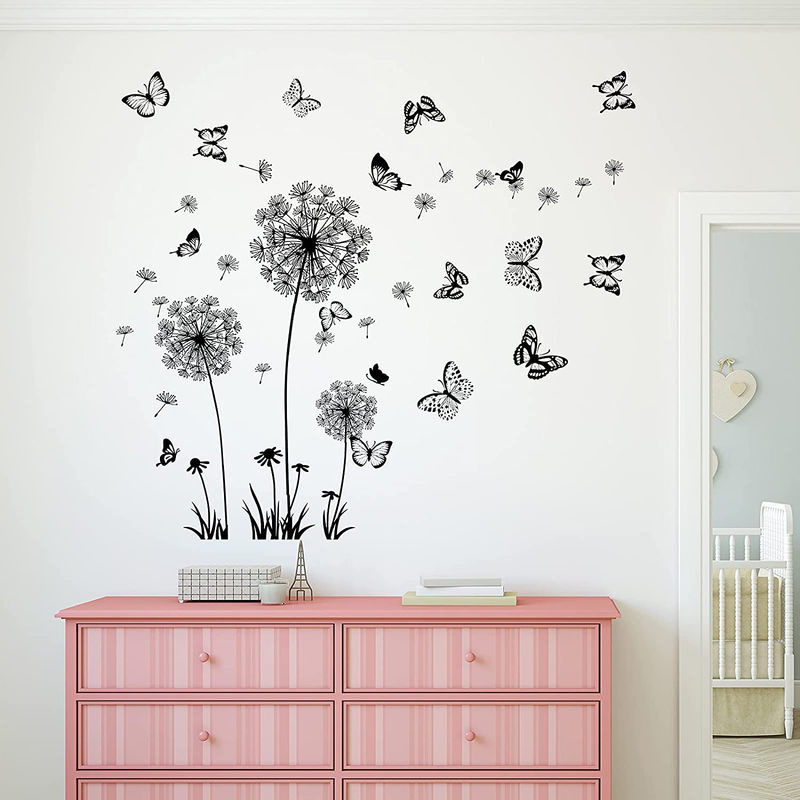 A Better Home DIY Löwenzahn-Schmetterlings-Wandaufkleber mit fliegenden Blumen als moderne Wanddekoration - Bild 3