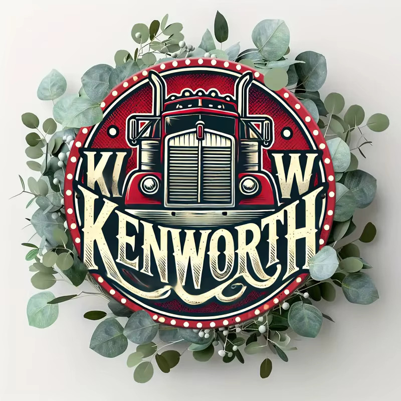Potdemiel Kenworth Vintage Metallblechschild Aluminium Wanddekoration Mehrfarbig B/H: 20,3 x 20,3 cm - Bild 6