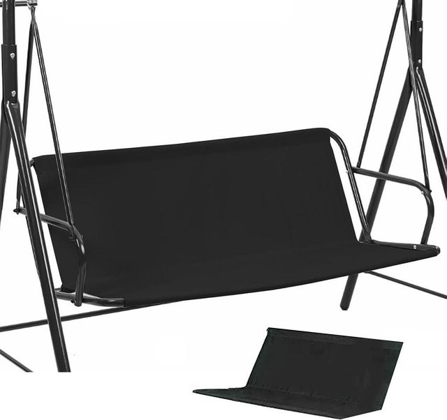 Wetterbeständiger Garten Schaukelsitzbezug aus 600D Oxford Polyester in Schwarz - Bild 1