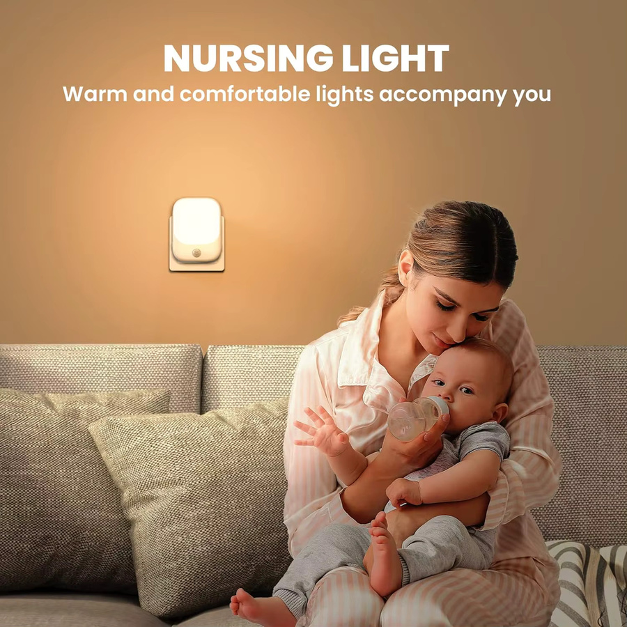 Ouelico LED Nachtlicht mit Bewegungssensor und Dämmerungssensor, dimmbar, kabellos, warmweiß, für Schrank, Kinderzimmer und Schlafzimmer - Bild 4