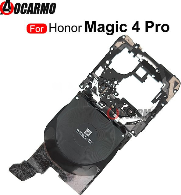 Honor Magic 4 Pro Ersatzteil Set mit NFC Modul, Drahtlose Ladespule, Flex Kabel, Motherboard Abdeckung sowie Proximity- und Umgebungslichtsensor in Schwarz - Bild 1