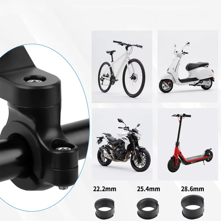 Quad Lock Universelle Smartphone-Halterung mit Vibrationsdämpfer für Motorrad, Fahrrad und Scooter in Schwarz und Rot - Bild 4