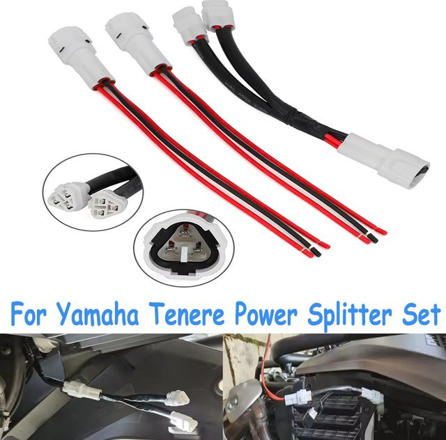 Yamaha Tenere 700 USB-C Motorrad Steckdose Splitter Ladegerät für Zubehör und Hilfslichter - Bild 1