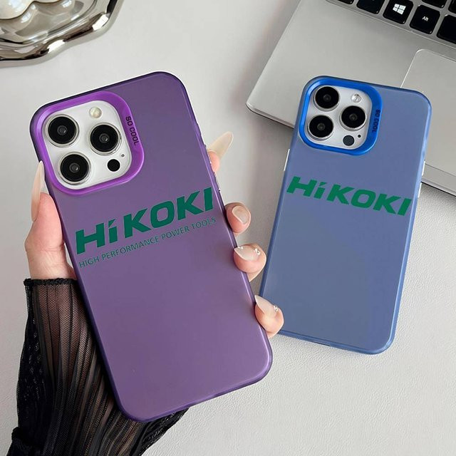 HiKOKI Luxus Handyhülle mit Metallknopf für iPhone 11 bis iPhone 16 Pro Max in Purple - Bild 1