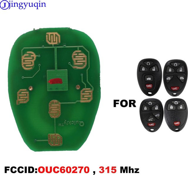 Jingyuqin Keyless Entry Remote Autoschlüssel für Chevrolet Tahoe, Traverse und GMC Yukon (Modelljahre 2007 bis 2014) mit Teilenummer 15913427 - Bild 1