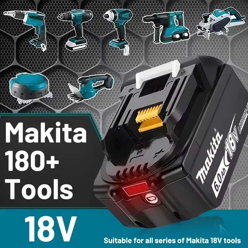 Makita 18V Lithium-Ionen Akku mit 6,0Ah für Elektrowerkzeuge, Schwarz - Bild 3