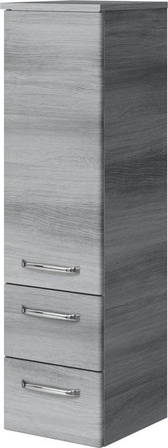 Pelipal Bad-Hängeschrank Trentino Graphit Struktur mit Soft-Close-Türen und internen Regalen, Breite: 30 cm, Höhe: 109 cm - Bild 1