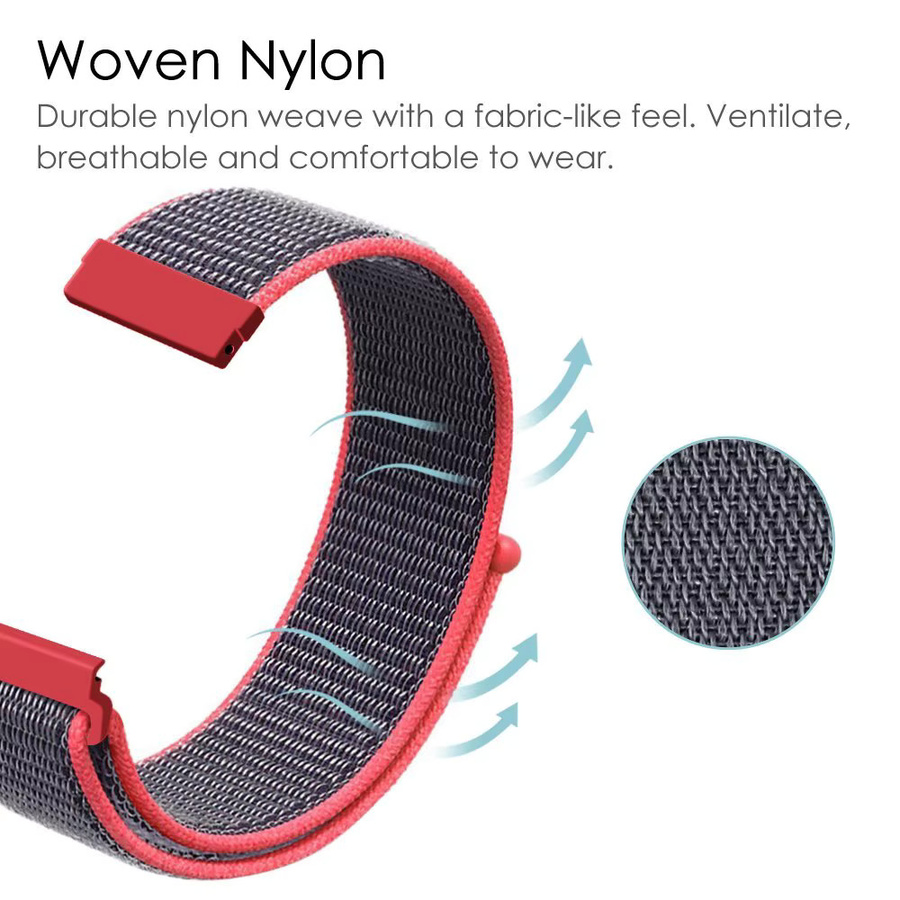 JBAILI Uhrenarmband Nylon, Schwarz, Unisex - Bild 4