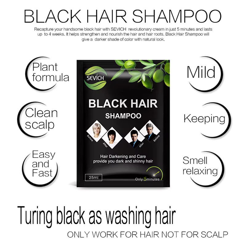 Sevich Haarfarben Shampoo, Schwarz, Creme, Unisex - Bild 3